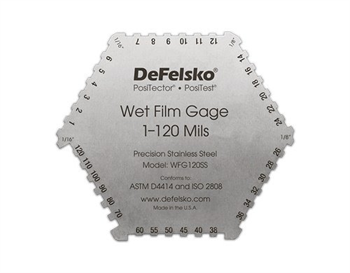 6stranná nerezová měrka tloušťky mokré vrstvy