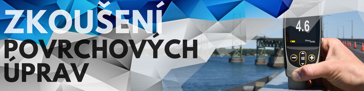 banner zkoušení povrchových úprav