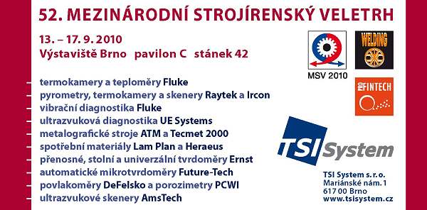 Pozvánka TSI System na MSV 20100