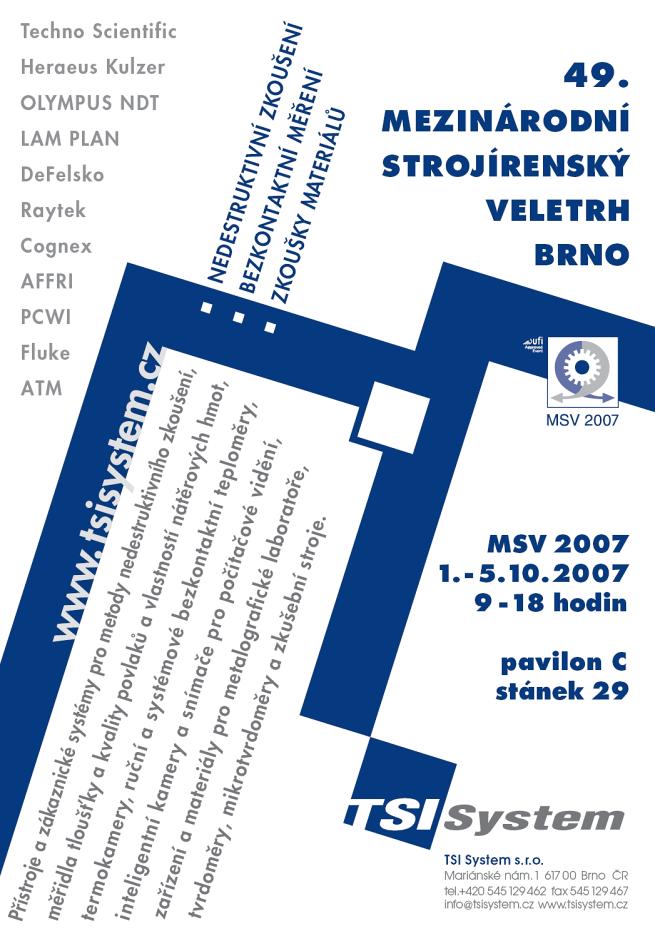 Pozvánka TSI System na veletrh MSV 2007