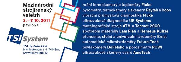 Inzerát na stánek na Mezinárodním strojírenským veletrhu 2011