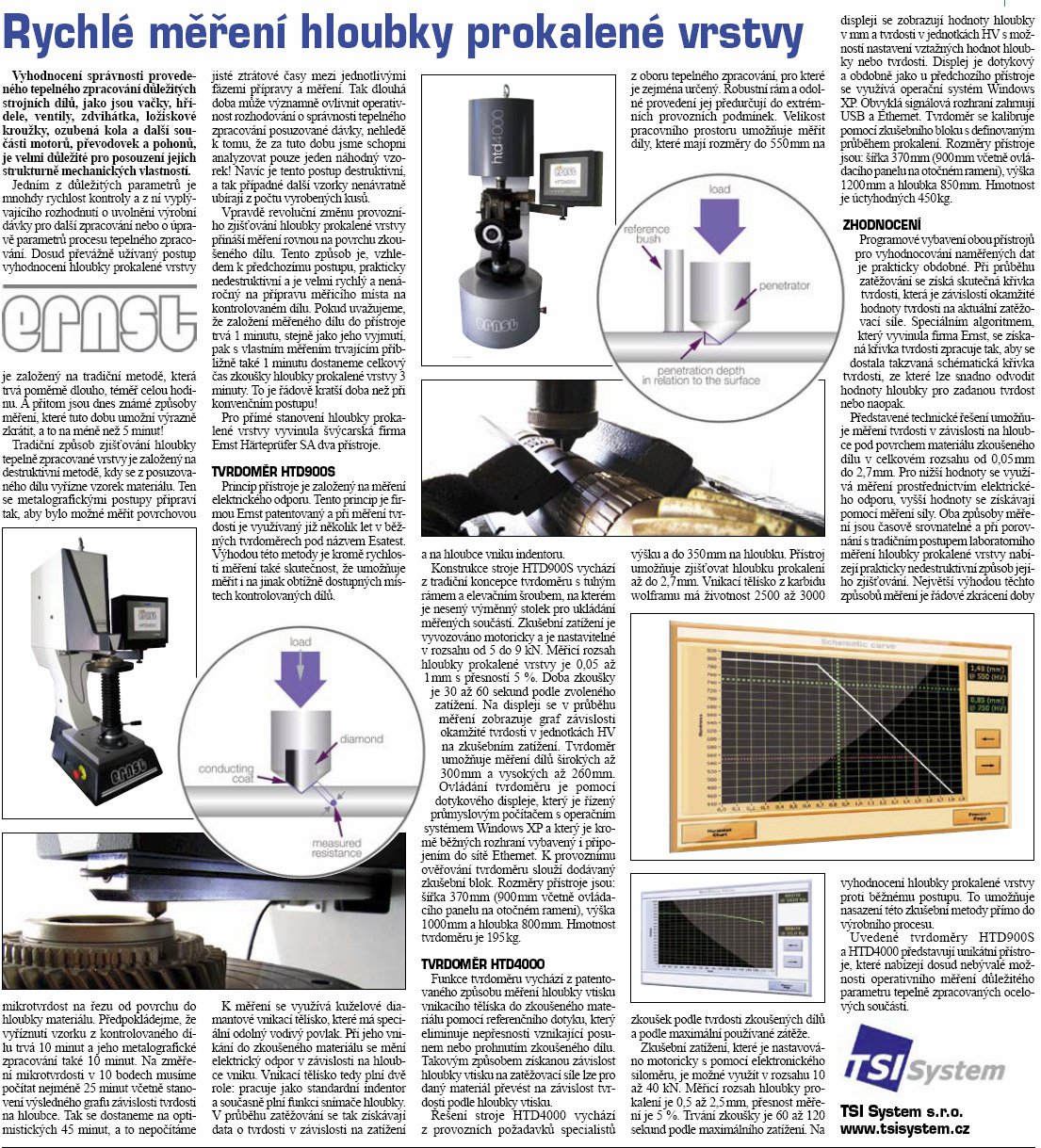 Technický Týdeník 24 2009 Rychlé měření hloubky prokalené vrstvy