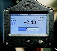 Displej ulrazvukového detektoru