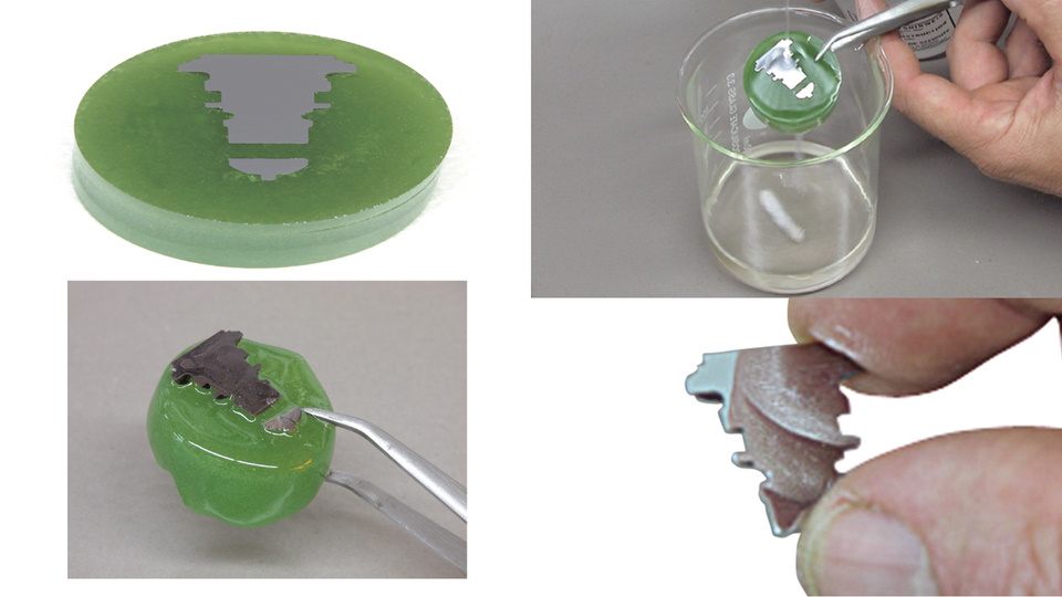 Práce s rozpustnou zalévací hmotou Technovit 5071